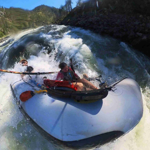 flip line bags integrated into rafting rigging system