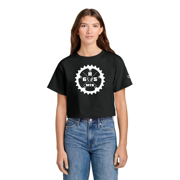 Champion® Women’s Cropped Heritage Tee - Gear Logo