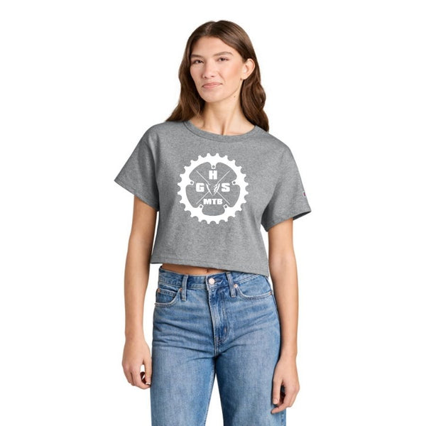Champion® Women’s Cropped Heritage Tee - Gear Logo