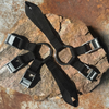 multi-head cam straps with stainless center ring