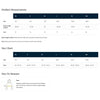 Women's racerback tank product measurements, size chart, and measuring guide