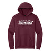 Maroon GHS Climbing hoodie front with Golden Demons Climbing Team graphic