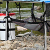 Oxbow Table Sling mounted beneath folding camp table