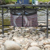 Under-table organizer with large storage pocket for camp gear